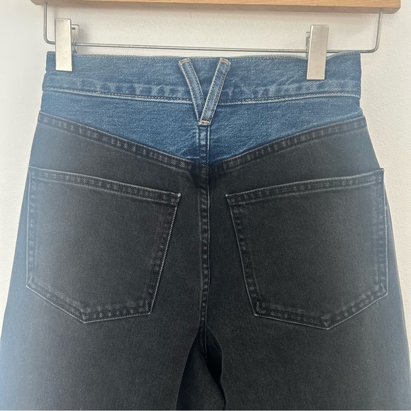 Veronica Beard Jeans Taylor WideLeg High Rise 2 Tone Blue Moon 26 ALTERED TO 24 - Picture 7 of 15